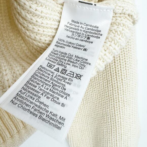 J. Crew Ribbed Cotton Button-Collar Sweater Long Sleeve Linen Size XS NWT - Picture 10 of 10